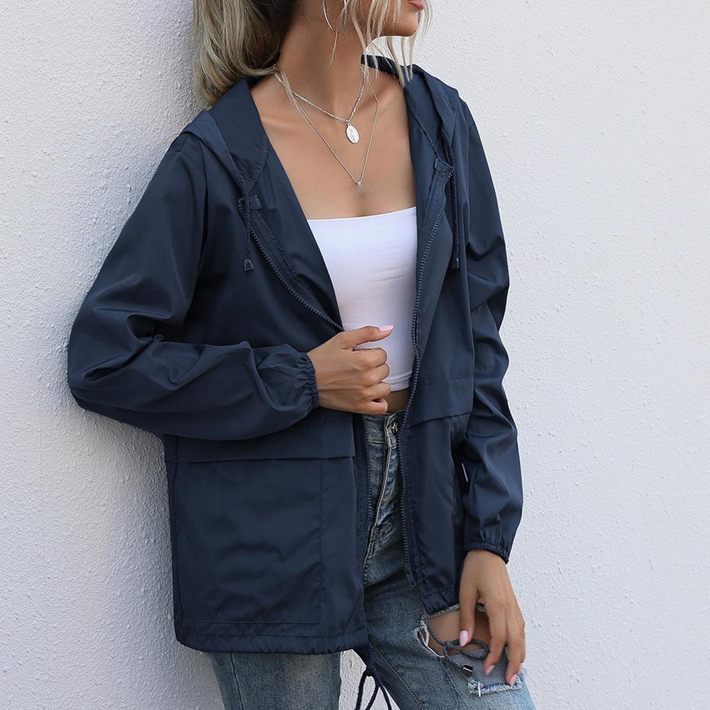 Vrouwen jas herfst lente streetwear tactische waterdichte windjack jassen vrouwelijke hiphop pilot winddichte jassen met capuchon