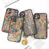 Hard Matte Phone Case For iPhone 11 Cases iPhone 13 14 15 Pro Max 12 13 Mini 7 8 Plus XR SE  13Promax Flower Fundas Covers