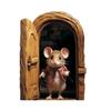3D Mouse Wall Decal Realistic Rat Hole PVC Sticker with 3D Effect for Laptops Cars Furniture Bedroom Wall Decoration