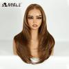 Noble Cosplay Synthetic Lace Front Wigs For Women 13x3 Straight Lace Wig Pre Plucked Layered Wig Ombre Blonde Brown Lace Wig