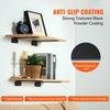 Shelf Bracket, 12”L x 4”W x 1.6”H 6 Pcs, Heavy Duty Floating Shelf Brackets, Brackets for Shelves, 5mm Thick Matte Black L Shelf Bracket,Steel