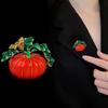 Halloween Brooch Funny Creative Rhinestone Pumpkin Head Pin Men Women Holiday Accessories Jewelry Gifts