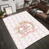 Cartoon Animal Print Area Rug Cute Bowknot Floor Mat Non-Slip Carpet for Kids Room Home Decoration Living Room Bedroom Carpet