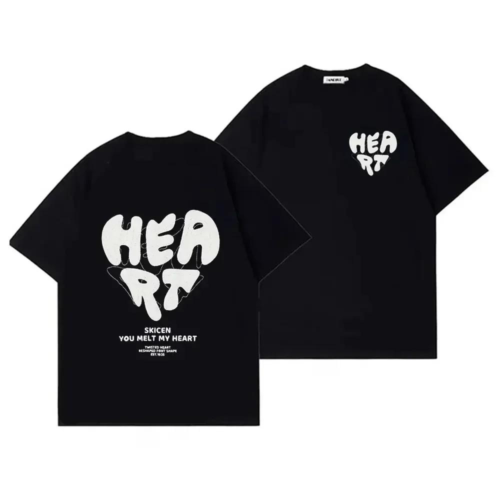 Summer Fashion Printing Men's T-shirt 100% Cotton Short Sleeve Tees Solid Color Brand Womems Tops T-Shirts