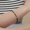 (Argento925) Bracciale a Punti Neri