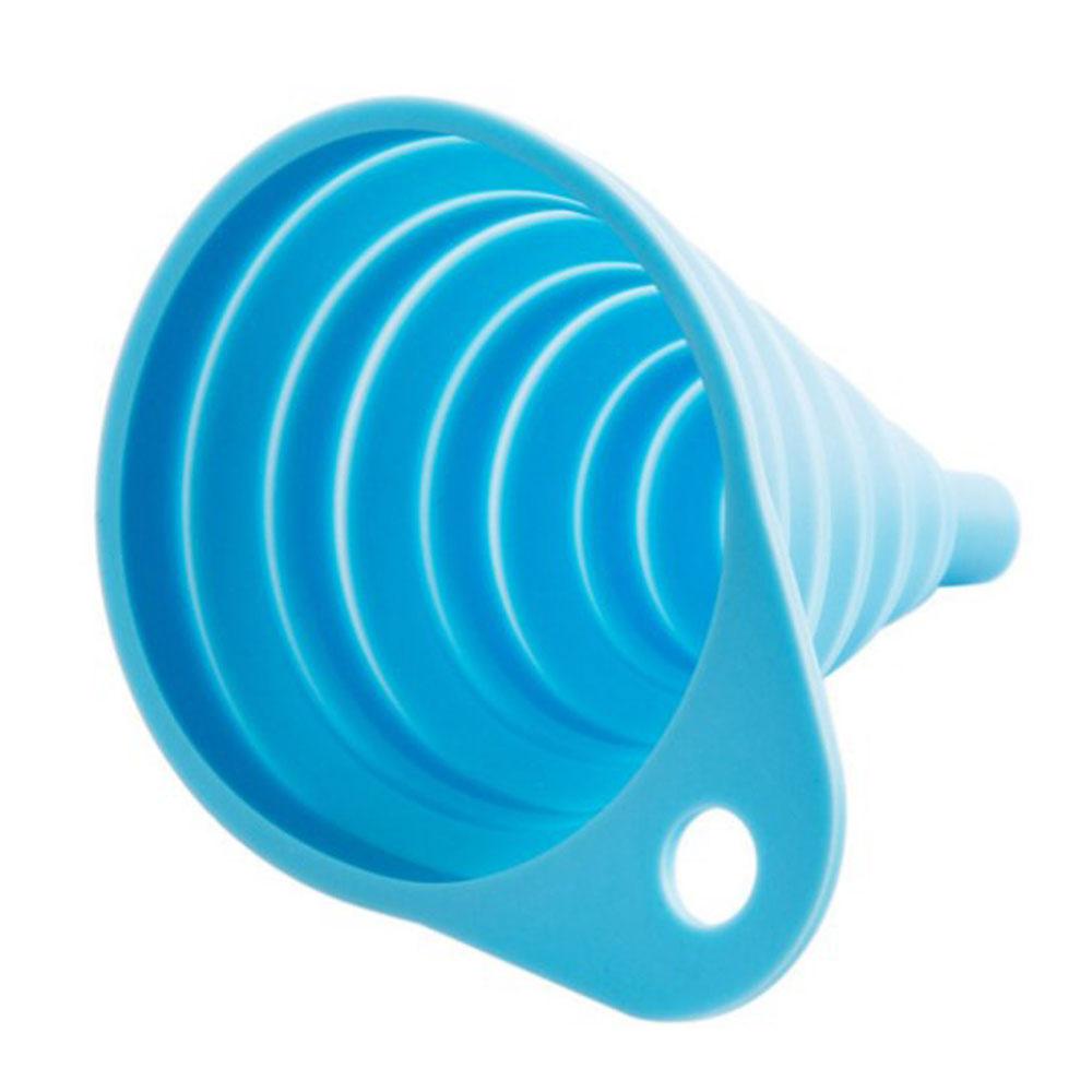 Useful Necessities Stretch Creative Collapsible Oil Leak Silicone Folding Funnel Kitchen Liquid