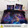 3pcs Dark Purple Beding Set Dragon 3D Printed Soft Comfultable Soft Duvet Cover King Quen Twin Single Sized Dimensions Bithday Gift Rom Decor