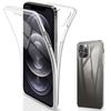 Capa transparente de proteção de corpo inteiro 360 para iPhone 13 12 11 Pro Max X XR XS Max 8 7 6S 6 Plus Dupla face transparente de silicone macio frontal capa traseira rígida