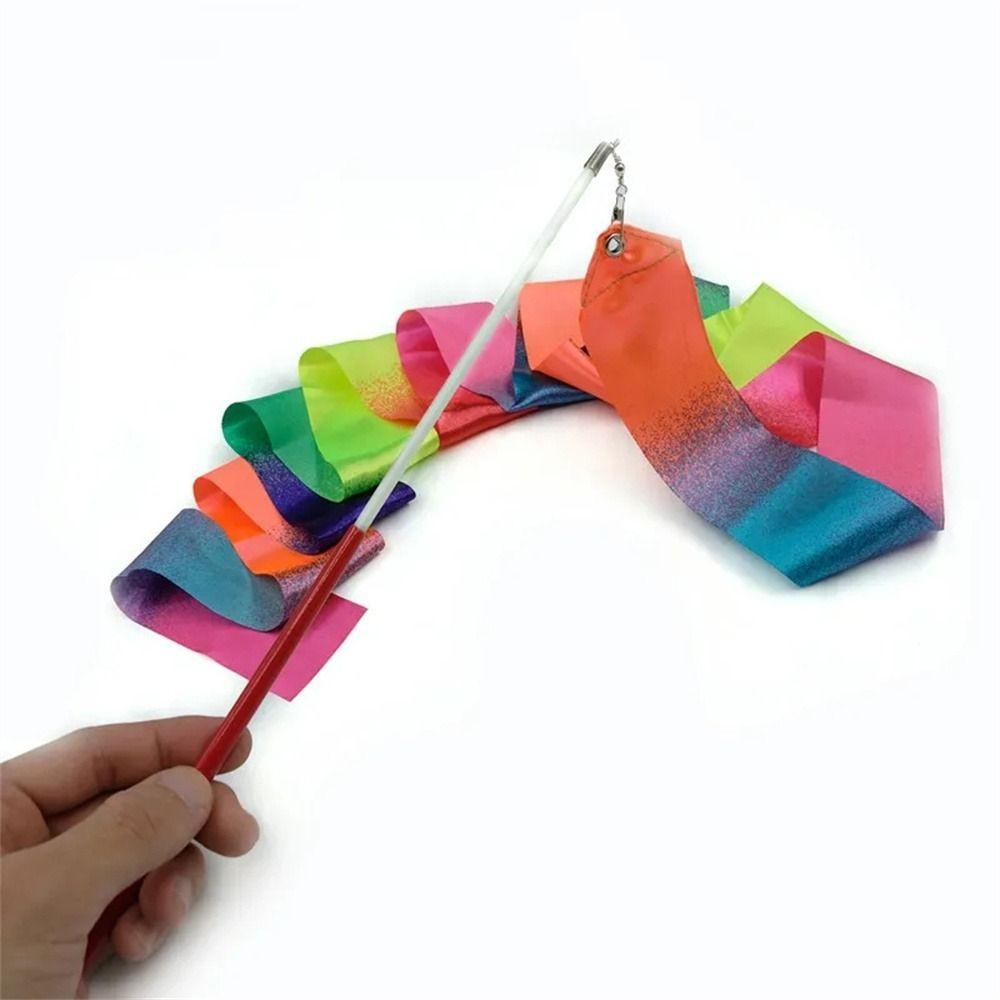 Twirling Rod Ballet Streamer Rhythmic Dance Ribbon Gymnastics Ribbons Performance Props