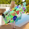 I-Incredibox S-Sprunki Anime Serviette de Plage Douce Absorbante Lingette Cadeaux pour Enfants Voyage Camping Salle de Sport