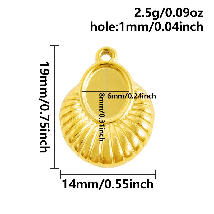 6 Bucăți Tavă Elegantă Rotundă Inimă Cireșe Accesorii din Oțel Inoxidabil Placat cu Aur Real Pentru Realizarea Bijuteriilor Cantitate Mare Baze Plate Lipibile Pandantive