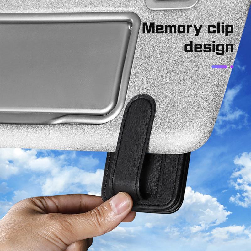 Car Interior Visor Glasses Clip Magnetic Leather For Zeekr 001 009 Zeekr X 7X 007 2025 2023 Accessorie Sunglasses Holder Storage