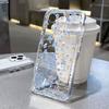 Blue Flower Clear Phone Case For IPhone 17 Air 16 Plus 15 14 13 12 11 Pro Max Transparent Soft Cover 16 15 14 Plus Case Funda