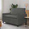 Sofa Dark Grey 126 X 81 X 87.5 Cm Fabric