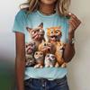 Tricouri amuzante cu grafică animală pentru femei, cu mâneci scurte, cu mâneci scurte, pentru femei, Kawaii, la modă, supradimensionate, pentru femei, tricouri de vară pentru femei
