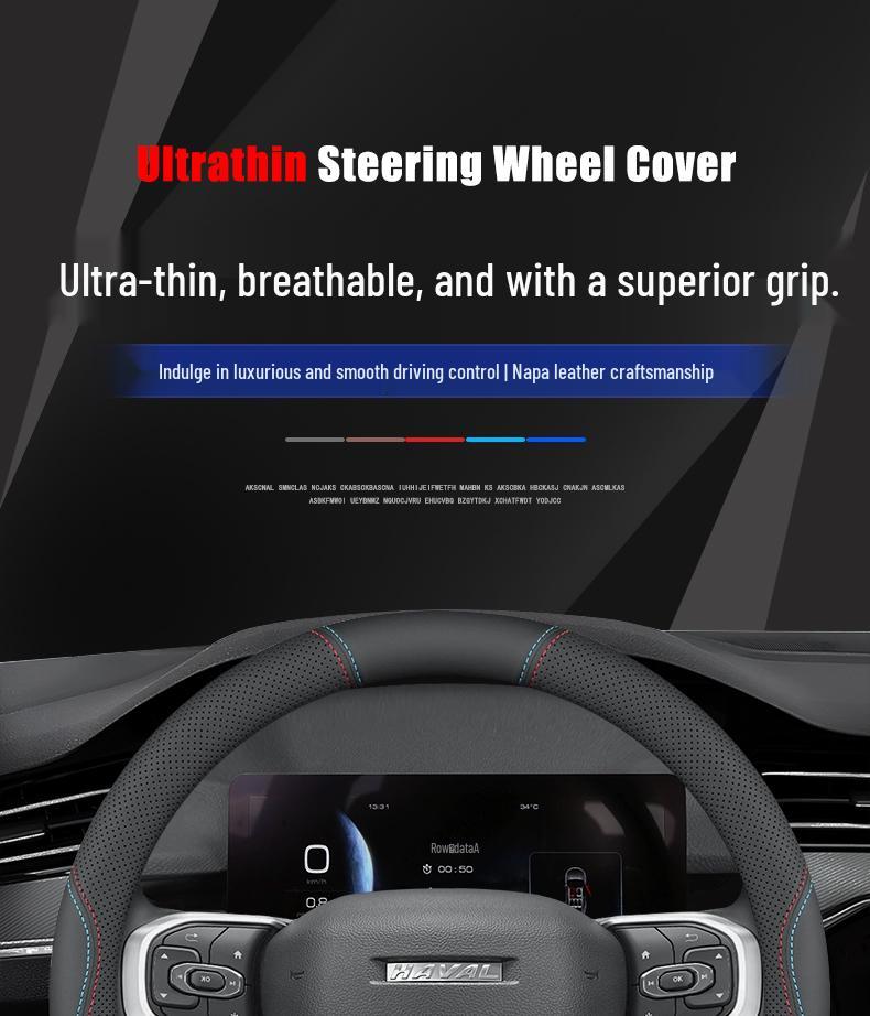 All-Season Breathable Steering Wheel Cover for Haval H2 (Sizes: 15-18)