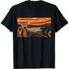 T-shirt Chat Hurlant Drôle Chaton Effrayé OVNI pour Hommes Femmes Enfants