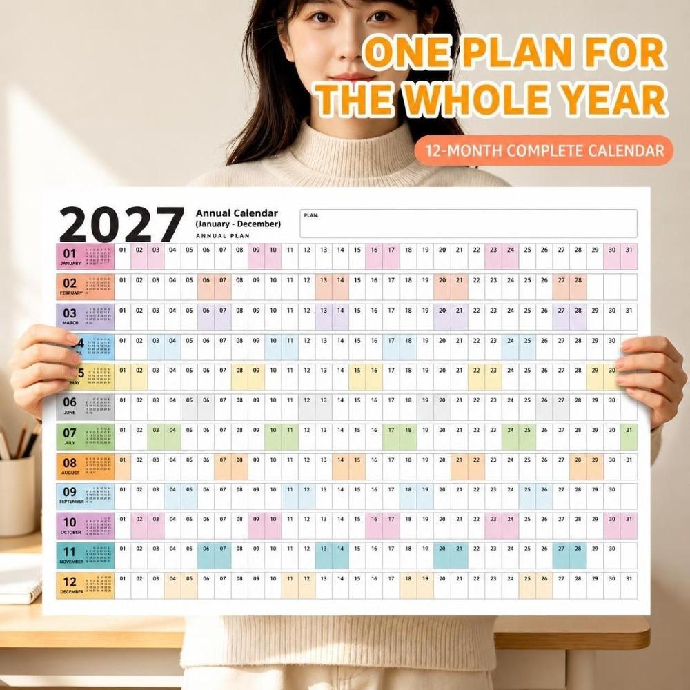 Schedule Sticker 2027 Calendar Planner Sheet Wall Mounted To Do List Planner  Office Supplies