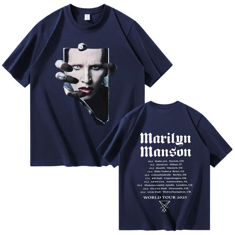 Marilyn Unisexson 2025 Touring Tshirt for Unisex and Women Extralarge Highquality Summer Printed 100 Pure Cotton Tshirt