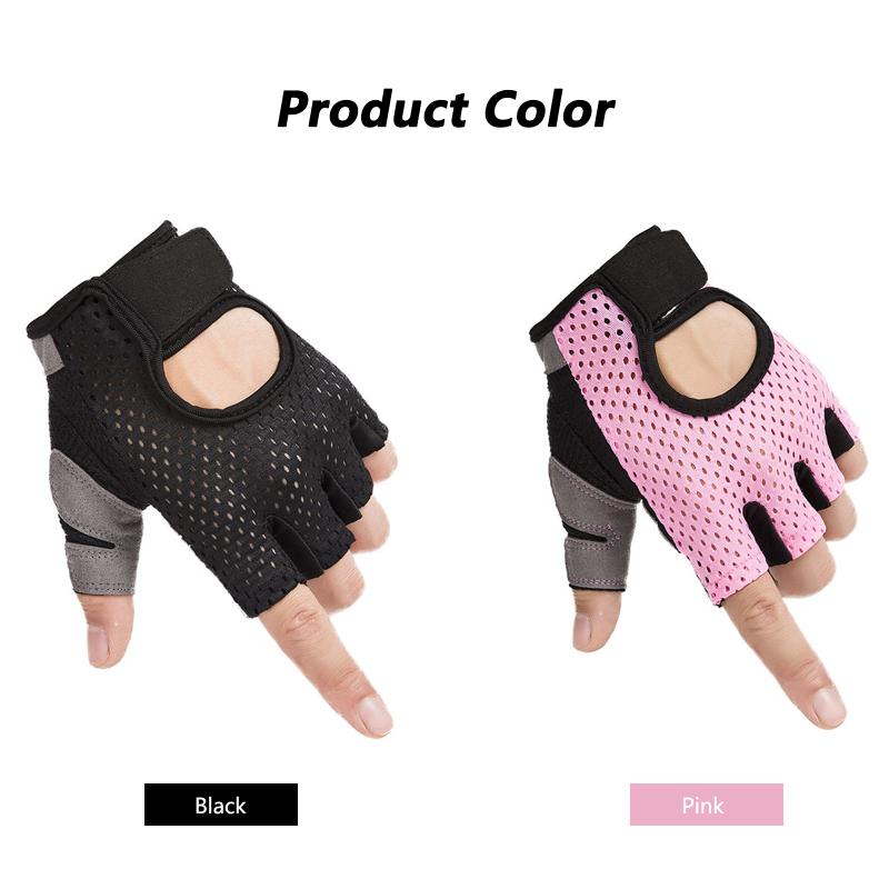 1 Pair Sports Workout Gloves For Men Women Non-slip Wear-resistant Motorcycle Fingerless Gloves For