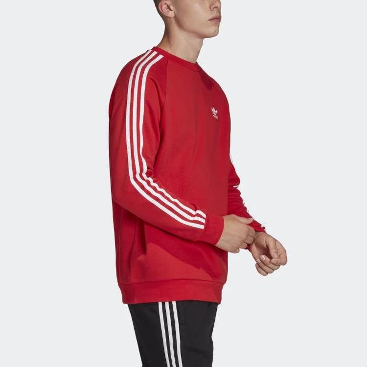 adidas Originals 3-Strepen Crewneck Sweatshirt Heren Tops Rood FM3761