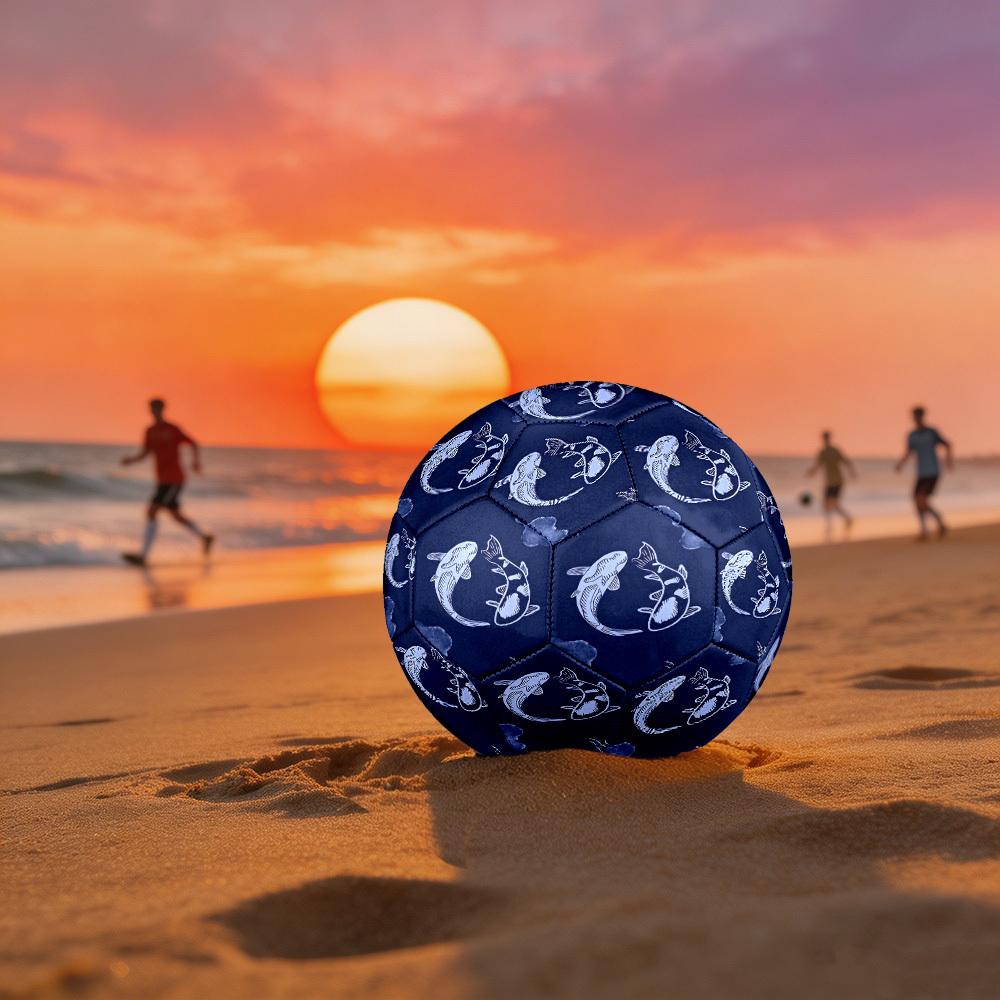 1pc Ocean Whimsy Theme Soccer Ball Football, Size 5, Lightweight PVC, Outdoor Training Soccer Ball,Gift j60411