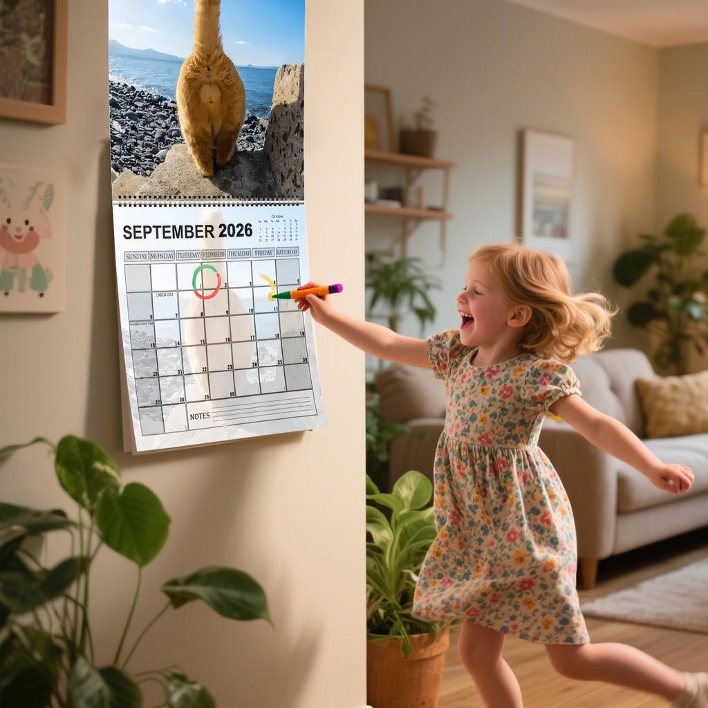 2026 Wall Calendar Funny Cats Calendar 2026 Monthly Planner Organizer Scheduling Tool for Desk Bedroom Desktop Fridge Living