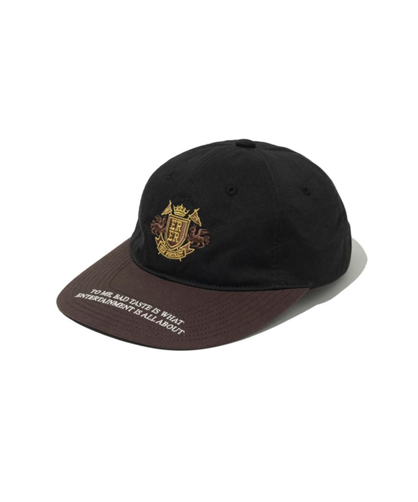 ERER Stickerei-Detail Colorblock Snapback Schwarz Braun
