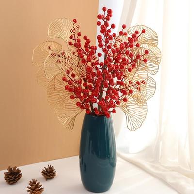 Creative Wealth Berry Simulation Flower Decoration Ornaments New Year Decoration Christmas Home Decor Dining Table Flowers