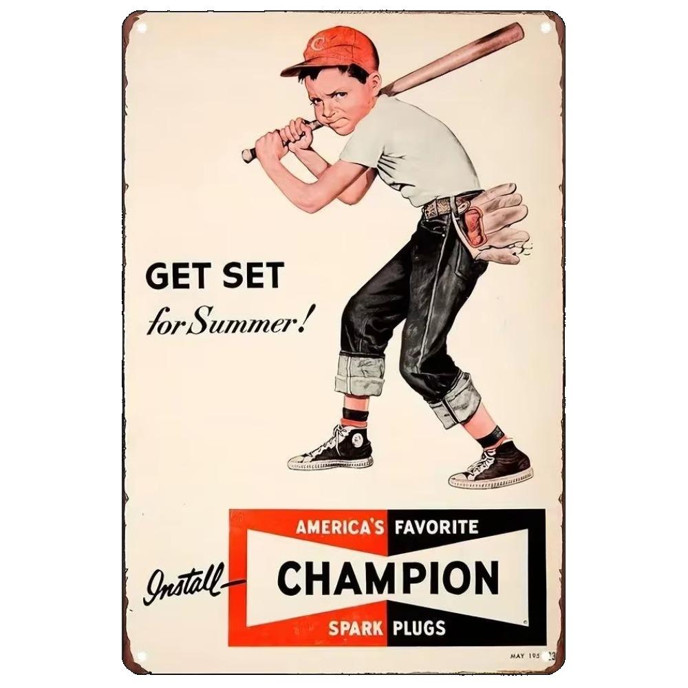 1 Stück Heben Sie sich mit Stil ab: Ein einzelnes Stück Vintage-Metall-Wandkunst mit Baseball-Elementen, ideale Dekoration für Ihr Fitnessstudio