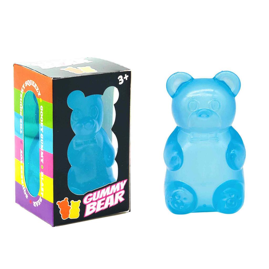 Squishy Gummy Bear Squeeze Fidget Toy Soft Jelly Slow Rising Tpr Sensory Stress Relief Anti Anxiety Desk Decor Adults Party Gift