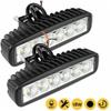 18W Power LED Daytime Running Lights Super Bright 6000K White Spotlights High Bright Aluminum Alloy LED Work Light SUV Truck