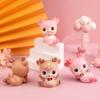Cute Resin Deer Figurines with A Heart Full of Girlishness, Home Figurines, Student Gifts and Car Figurines