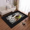 Raccoon Kiwi Print Carpet with Bold Letters and Modern Design Suitable for Use As an Anti-slip for Living Room Bedroom Sofas
