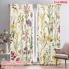 2pcs,2D Plane Printing Popular Curtain Panels Floral Symphony(3) Polyester (without Rod) Versatile All Perfect for Kitchen