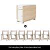 Cream Style Foldable Dining Table and Chair Set - Simple, Multi-Functional, Portable Furniture for Home