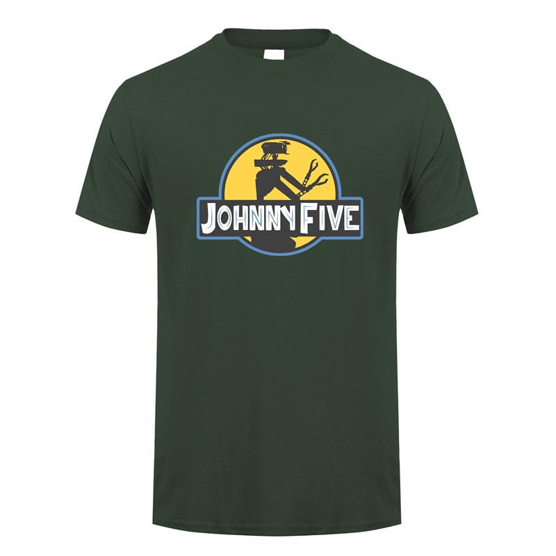 Funny Johnny 5 T Shirt Unisex Streetwear Tops Summer Short Sleeve Cotton Birthday Gifts Johnny Five Tshirt DY147