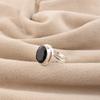 Schwarzer Onyx Edelstein 925 Sterling Silber Handgefertigter Schmuck Designer Damenring Für Jahrestag Geschenk RR-80-21