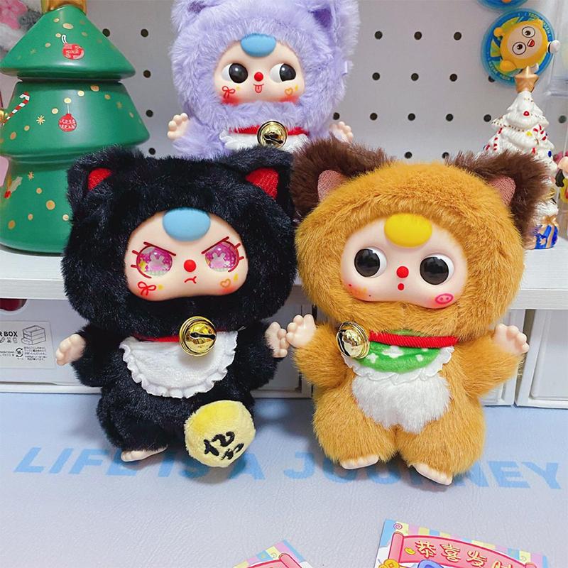 Jucării Cutie Oarbă Seria Pisica Norocoasă Trei Miliardari pentru Bebeluși Cutie Misterioasă Păpușă de Pluș Jucării de Pluș Pandantiv Geantă Farmec Cadou de Ziua de Naștere