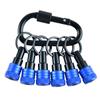 6Pcs Bit Holder Key Chain 1/4inch Portable Drill Holder Carabiner Hook Hex Shank Bit Holsters Quick Changing Bit Holder