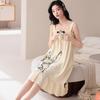 Summer Pure Cotton Sleeveless Nightgown for Girls, Plus Size Comfortable Loose Tank Dress