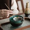 5-Piece Exquisite Matcha Tea Ceremony Set, Ceramic Kiln Matcha Bowl, Matcha Tea Set, Bamboo Spoon, Mixer Holder, Tea Mixer, Sieve, Tea Spoon,