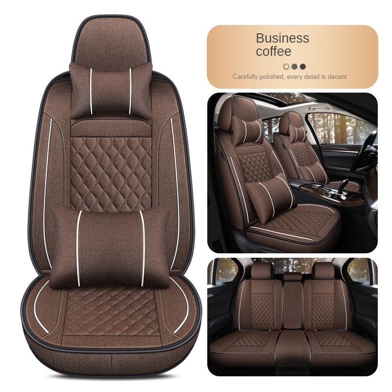 Universal Luxury Flax Car Seat Cover for HONDA All Models Crosstour URV Inspire XRV HRV Element Insight Accessories Interior