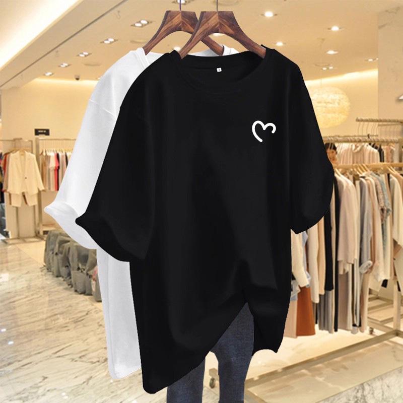 Modieus Dames Oversized Puur Katoenen T-shirt met Korte Mouwen, Zomer 2026 Collectie