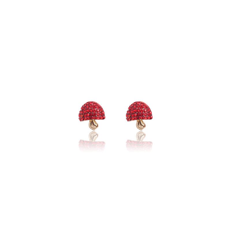 Sweet Strawberry Cherry Apple Fruit Earrings Red Flower Earrings Hipster Mushroom Earrings