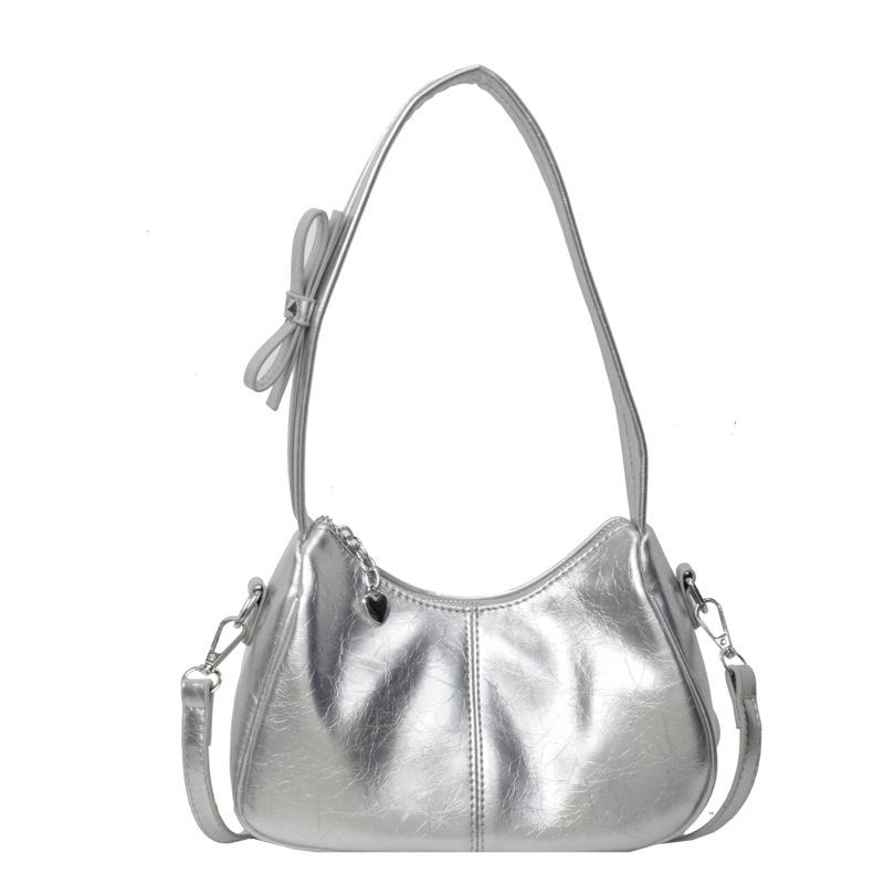 Elegant wine red single shoulder bags for women versatile commuting bags simple monochromatic women's bags new
