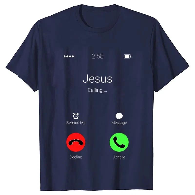 Druck T-Shirts Damen Herren T-Shirt Christ Lässig Kurzarm Rundhals Tees Harajuku Lustige Oberteile Übergroße Schwarze Kleidung