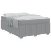 Bed Frame with Mattress Light Grey 140 X 200 Cm Fabric