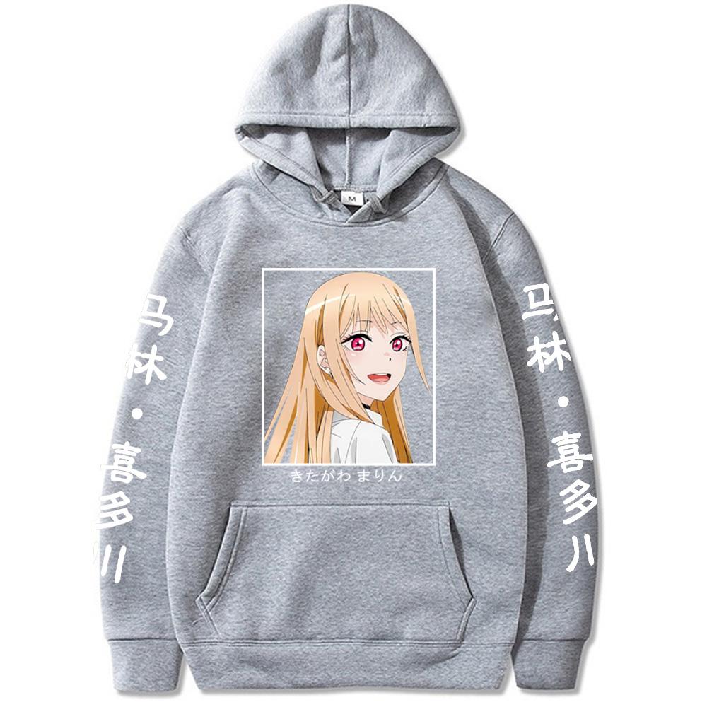 Vêtements de Sport Automne Hiver Femme Marin Kitagawa Anime Sweat à Capuche Manches Ultra Longues Street Sports Polaire Jogging