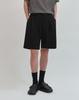 WORK ON BODY OFF Mitis Semi-Wide Banded Half Slacks [Black]